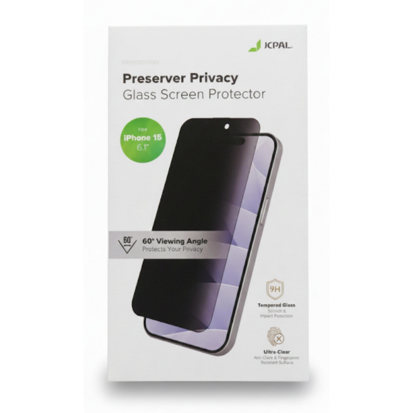 JCPAL iPhone Preserver Privacy Glass Screen Protector