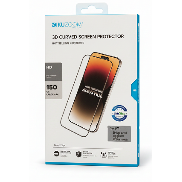 Kuzoom 3D Curved  Tempered Glass HD 150CC 